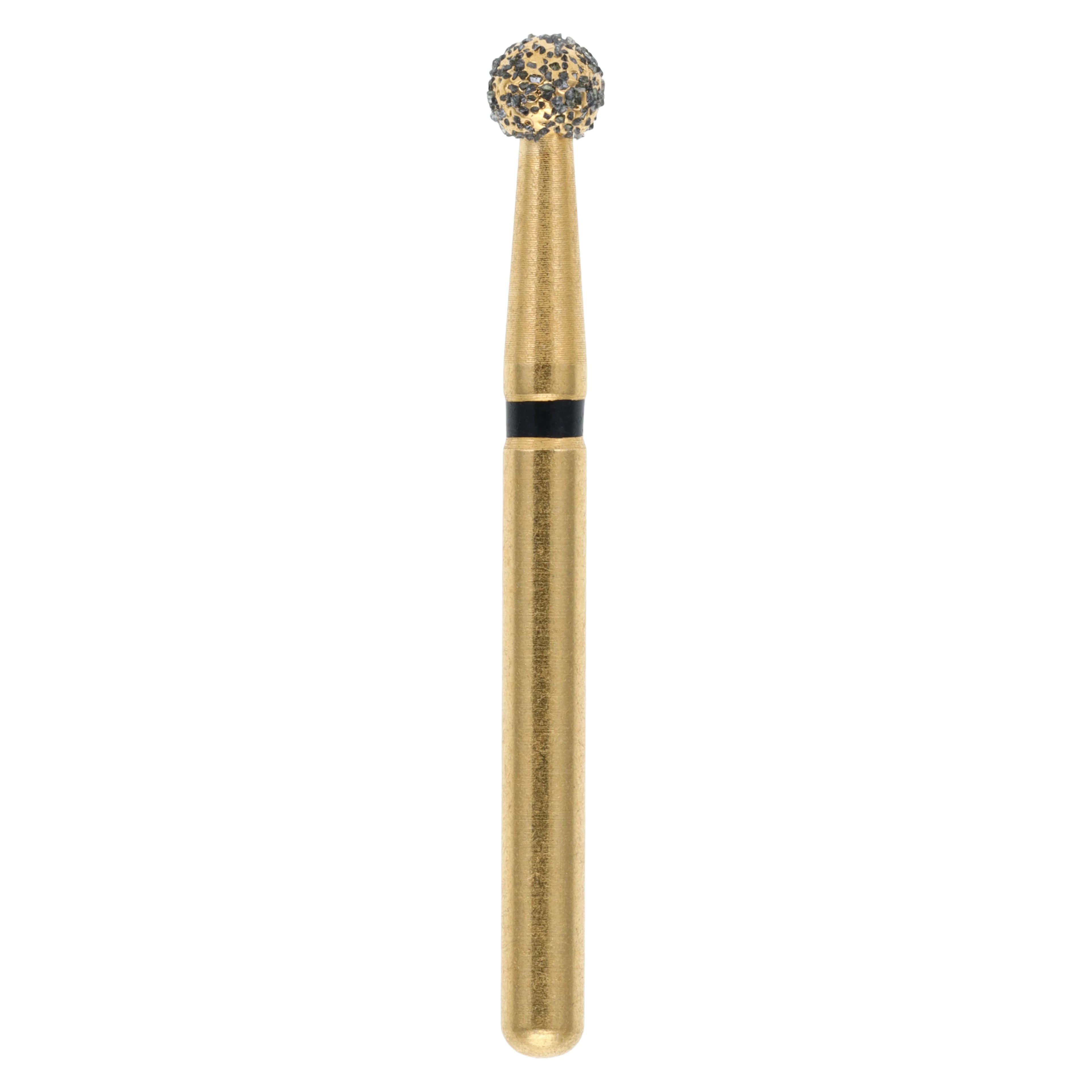 MAXIMA GOLD Diamond FG Bur, Friction Grip, Super Coarse Round, 2.1 mm, G801-021SC, 5/Pk