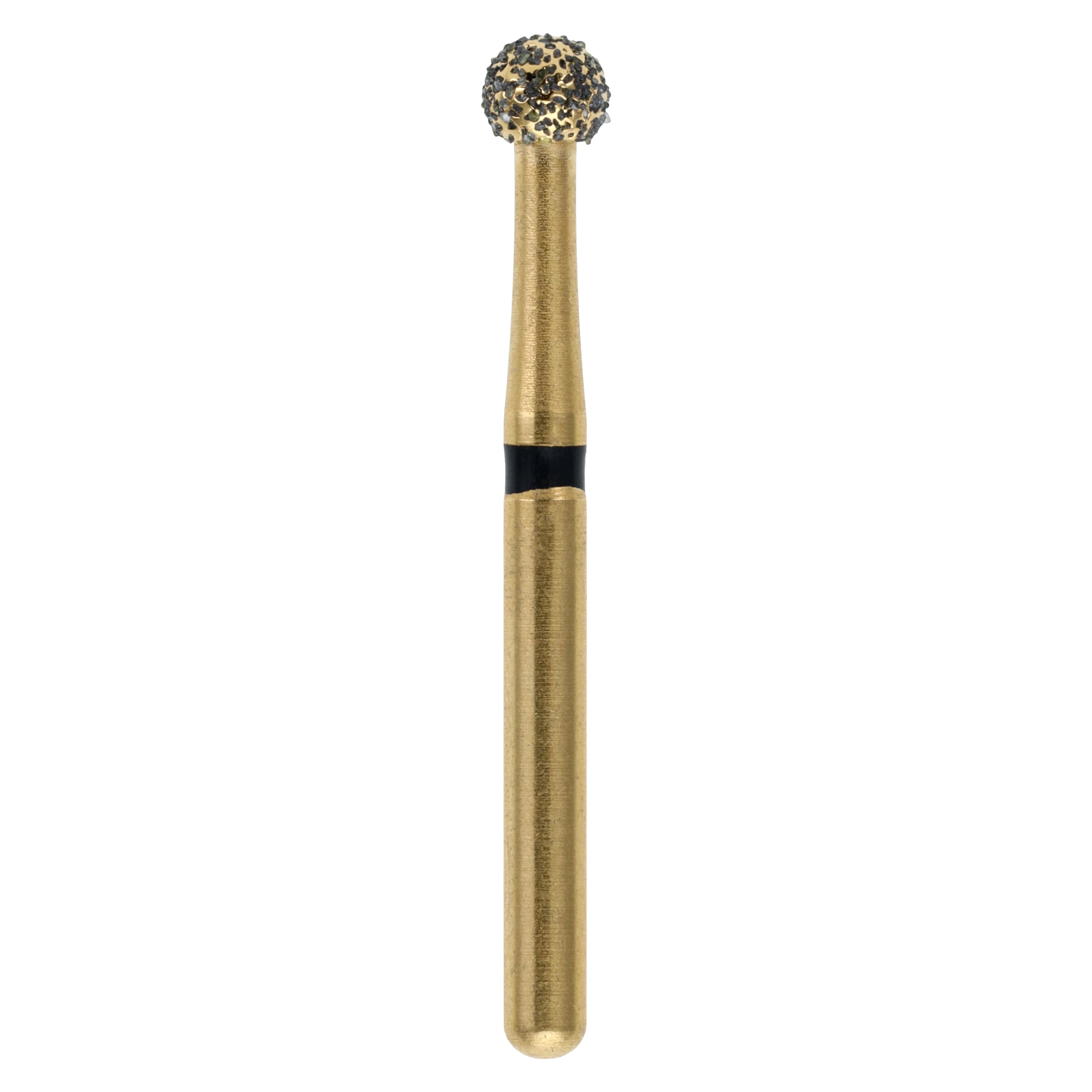 MAXIMA GOLD Diamond FG Bur, Friction Grip, Super Coarse Round, 2.3 mm, G801-023SC, 5/Pk