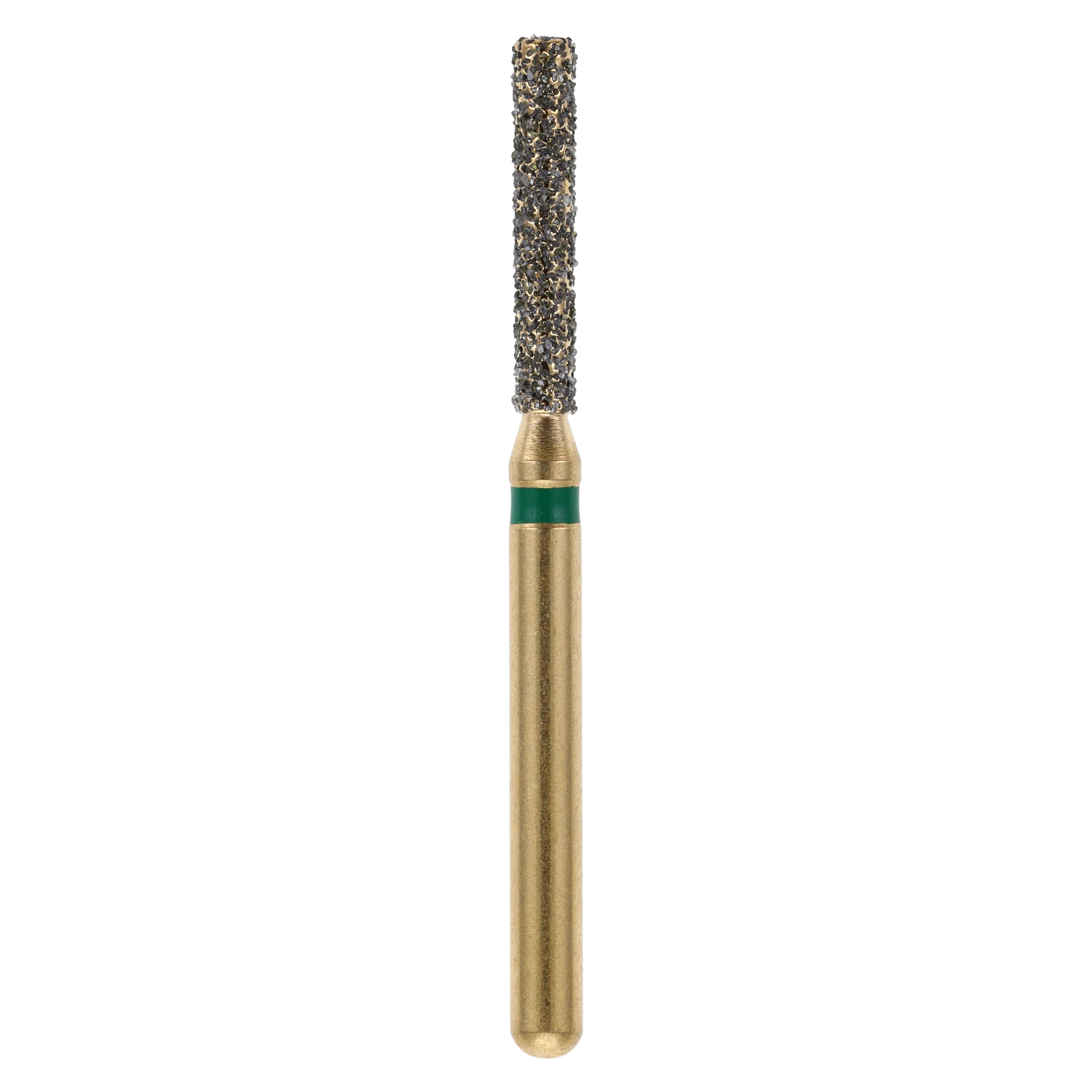 MAXIMA GOLD Diamond FG Flat End Cylinder Bur, Coarse, Friction Grip, 8.0 mm, G837-014C, 5/Pk