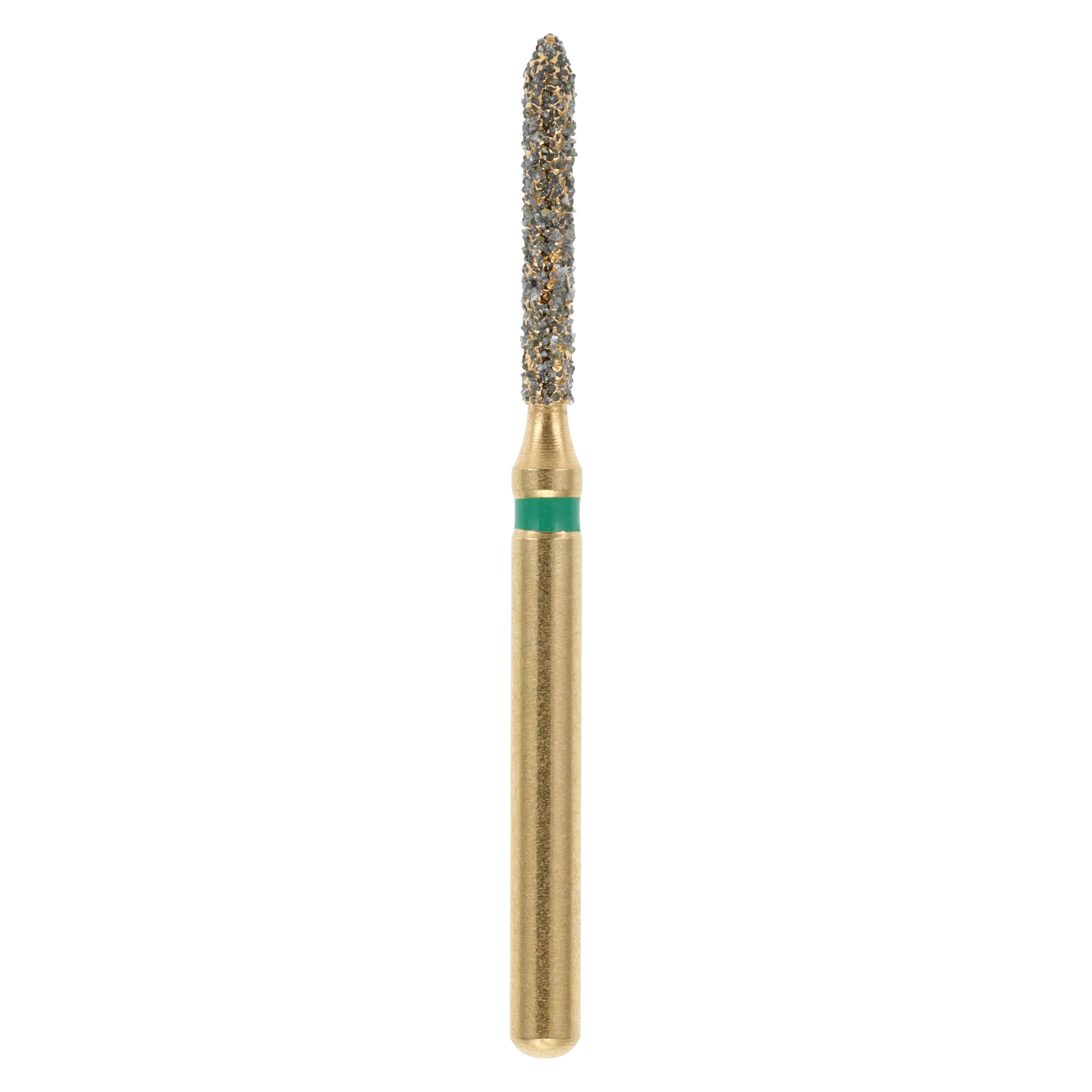 MAXIMA GOLD Diamond FG Beveled Cylinder Bur, Coarse, Friction Grip, 8.0 mm, G885-012C, 5/Pk