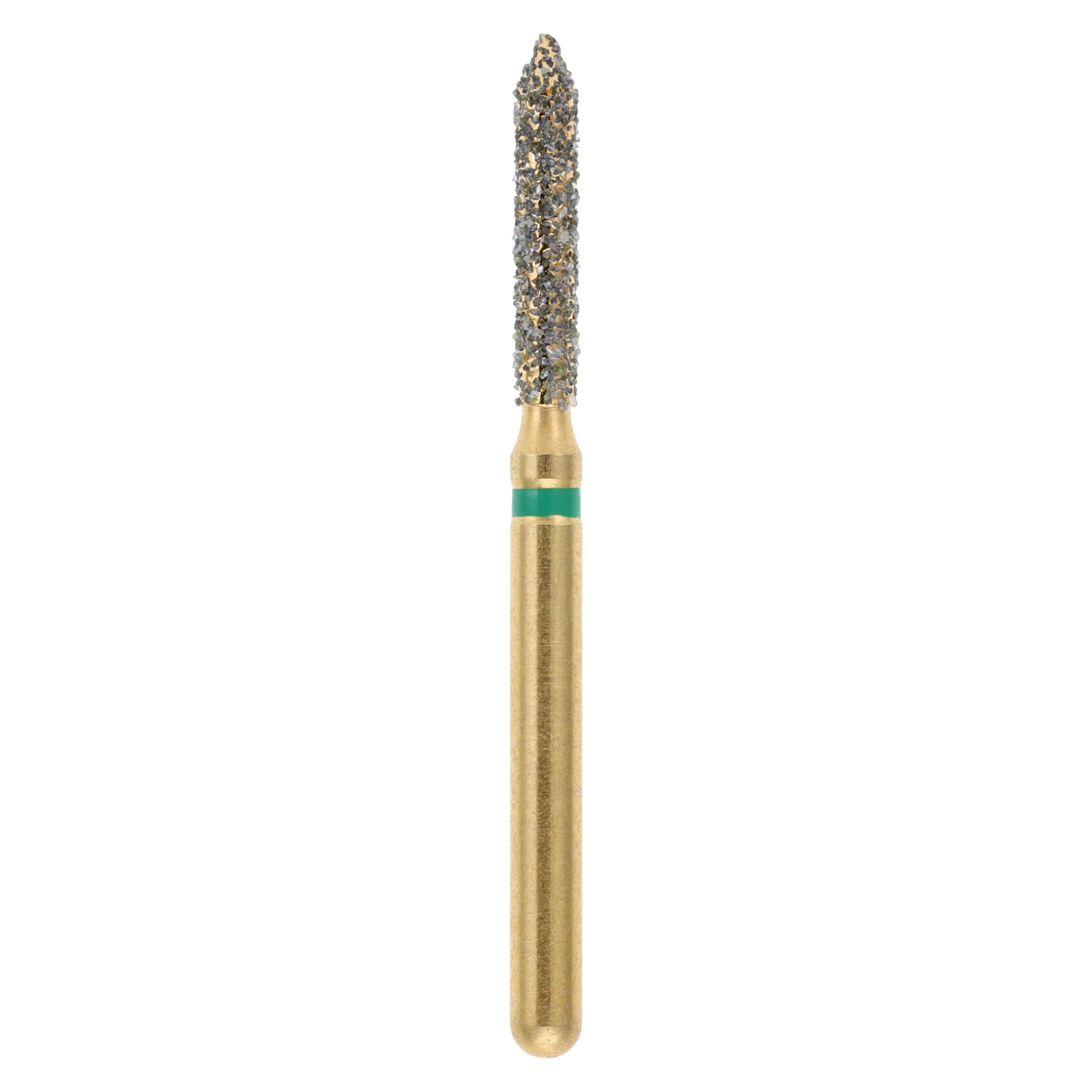 MAXIMA GOLD Diamond FG Beveled Cylinder Bur, Coarse, Friction Grip, 8.0 mm, G885-014C, 5/Pk