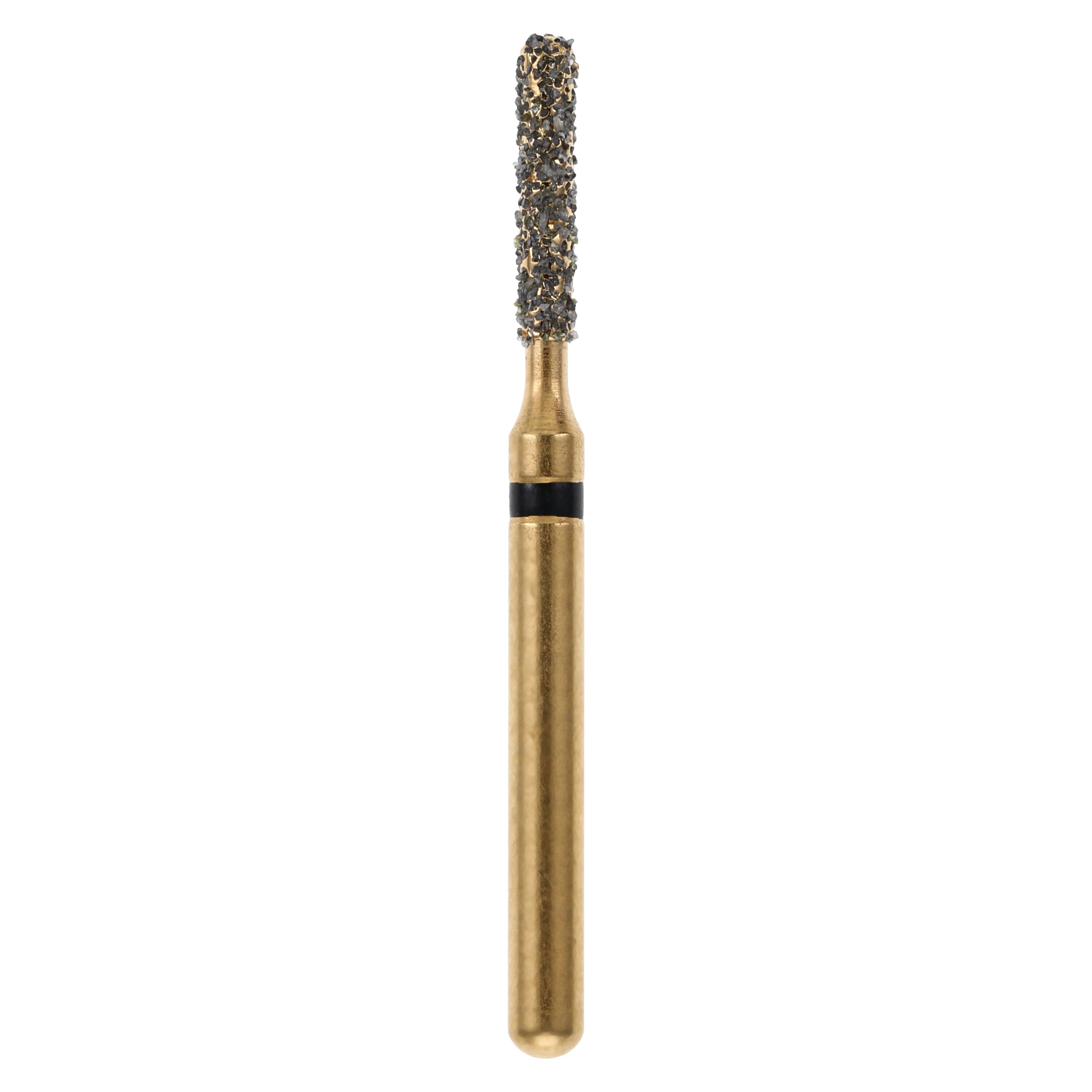 MAXIMA GOLD Diamond FG Bur, Super Coarse, Round End Cylinder, Friction Grip, 6.0 mm, G880-012SC, 5/Pk