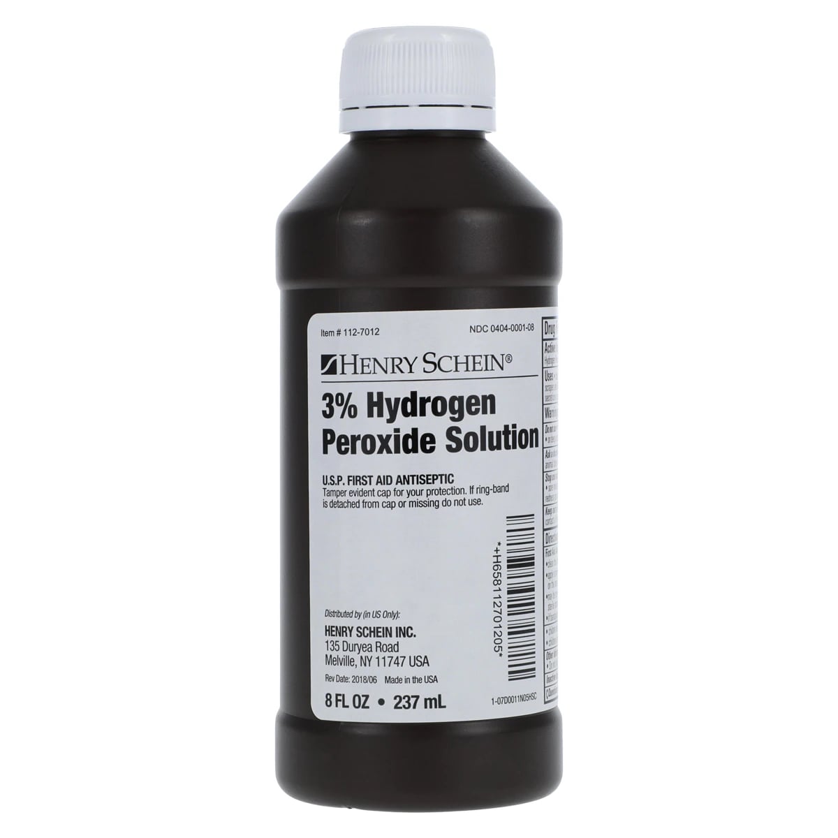 Hydrogen Peroxide 3%, 8 oz Bottle
