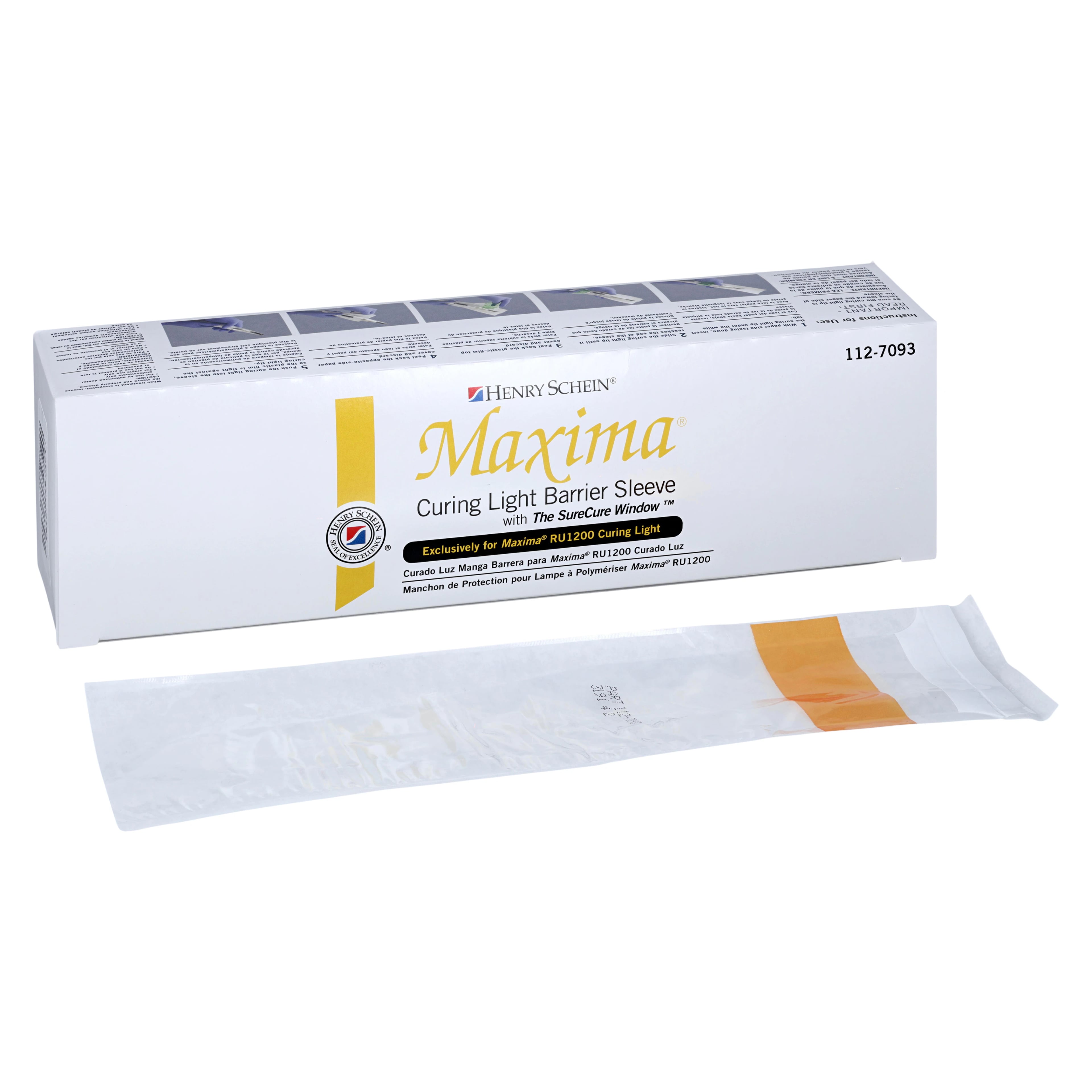 Maxima RU1200 Curing Light Sleeves, Disposable Barrier, 100/Box