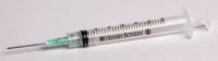 Henry Schein Hypodermic Syringe with Needle, 22G x 1-1/2", 3cc, Black, Sterile, 100/Box