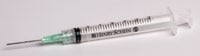 Henry Schein Hypodermic Syringe with Needle, 18G x 1-1/2", 3cc, Pink, Sterile, Latex-Free, 100/Box