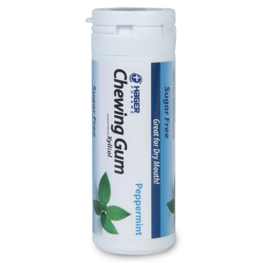 Miradent Xylitol Gum, Peppermint, 30 Pieces per Tube, 12 Tubes per Box