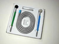 Hager Worldwide Mirror Suction Mini Kit, Stainless Steel, Autoclavable, #4 Single-Sided Mirror, 2 Handles, 1 Hose, 11 mm Adapter, Cleaning Brush, 254068