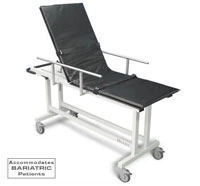MRI Stretcher with Fowler Back, 500 lb Capacity, with Casters