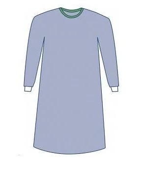 Medline Sirus Blue Sterile Nonreinforced Surgical Gowns, X-Large (47"), Fluid Resistant, AAMI Level 3, Set-In Sleeves with Towel, 20/Case