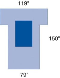 Proxima C-V Drape, 40" x 66", Sterile, Non-Fenestrated