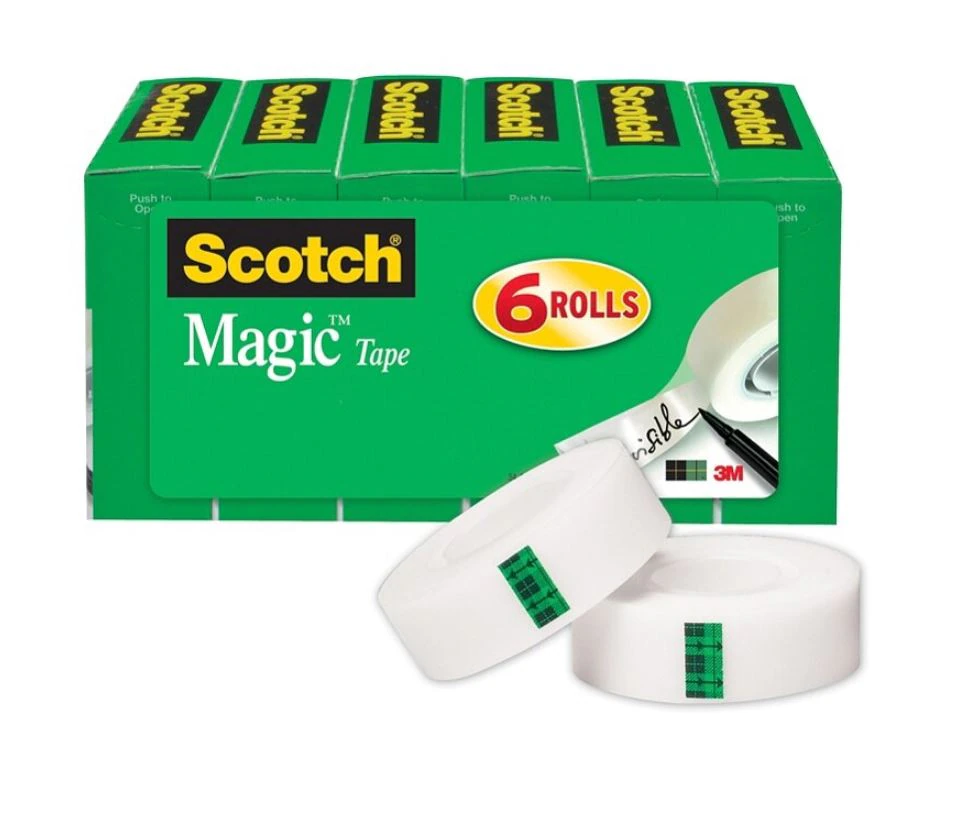 Scotch Magic 810 Clear Tape, 3/4" x 1296", 6/Pack