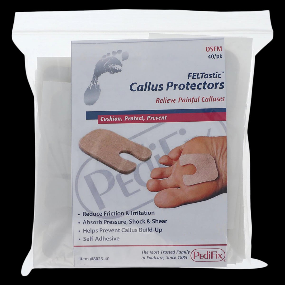 Pedifix FEL Tastic Callus Protector, Wool/Felt, Beige, 40/Package