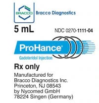 ProHance (Gadoteridol) Injection 279.3 mg/mL, Single-Dose Vial, 5 mL, 5/Package
