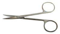 BR Surgical Iris Scissors, Straight, 4.25", Stainless Steel, Non-Sterile, Reusable
