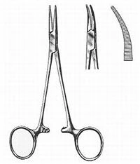 Halsted Mosquito Hemostatic Forceps, Curved, 5", German Stainless Steel, Autoclavable, Each
