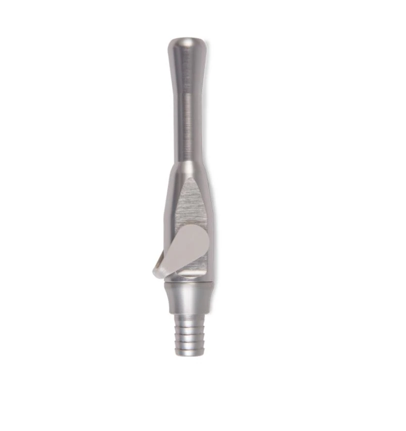 Bull Frog Classic Extended HVE Handpiece with 1/2" Swivel Adapter, Autoclavable Aluminum, B11106