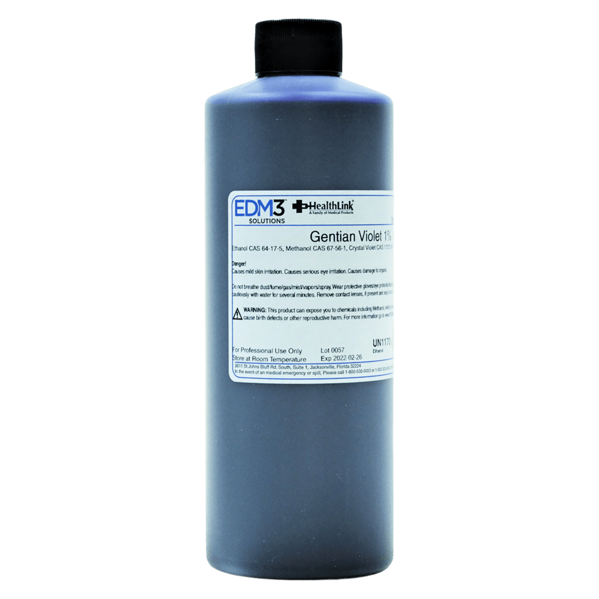 Gentian Violet Stain 1% Solution, 16 oz Bottle