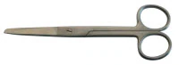 BR Surgical Straight Scissors, 4-1/8" (10.5 cm), Stainless Steel, Non-Sterile, Reusable
