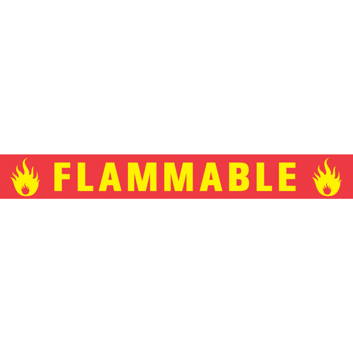 Precision Dynamics Hazard Tape, Flammable, Red/Yellow, 1/2" x 500", 500/Roll