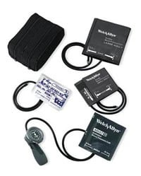 Welch Allyn DuraShock Gold Series Aneroid Sphygmomanometer, Size 9, Black/Gray, Latex-Free, Arm Dial Display