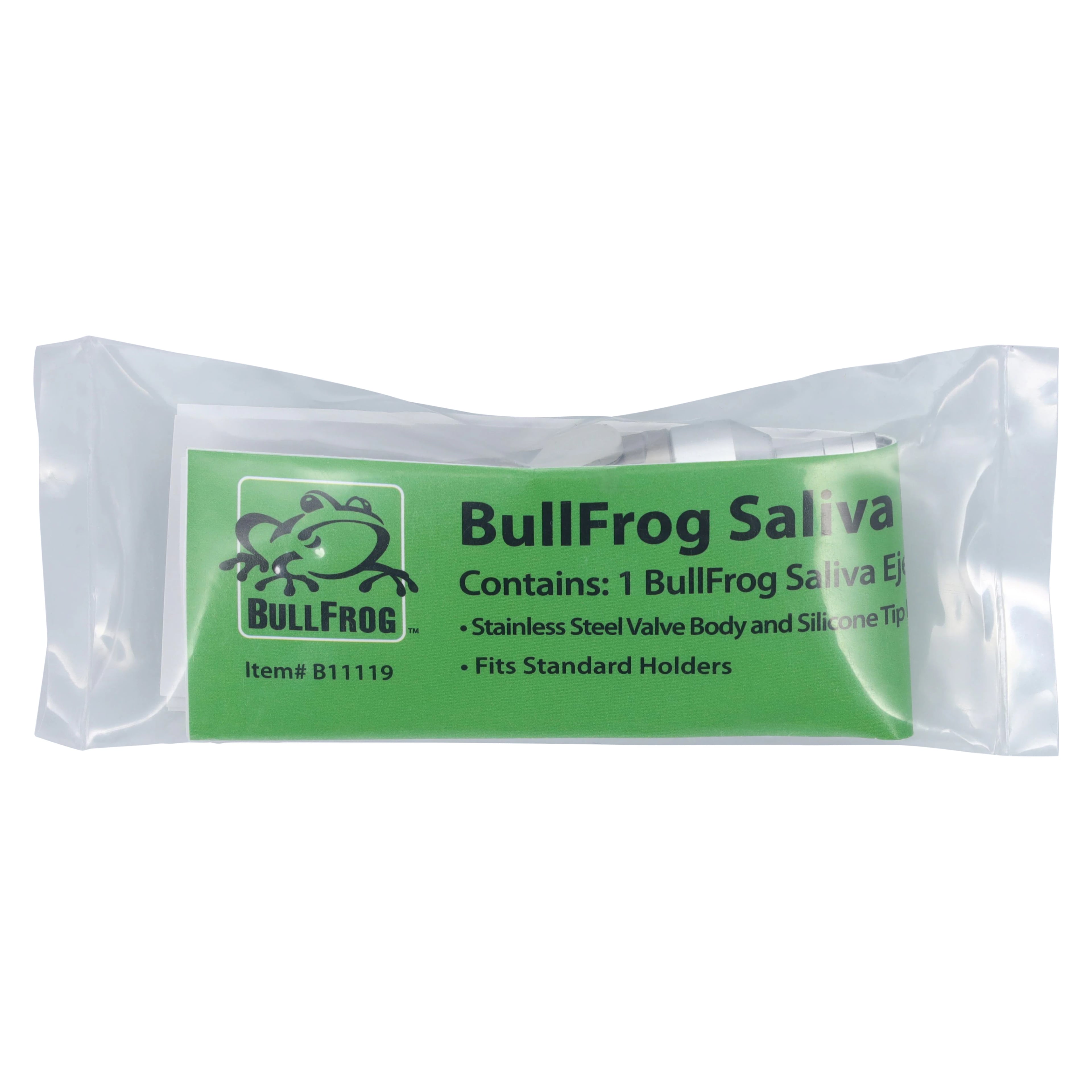 Bull Frog Saliva Ejector Valve with Swivel Tubing Adapter and Silicone Tip, Stainless Steel, Autoclavable, 1/Pk, B11119