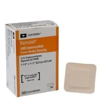 Cardinal Health AMD Antimicrobial Foam Dressing, 4" x 4", Sterile, White, Absorbent, Latex-Free