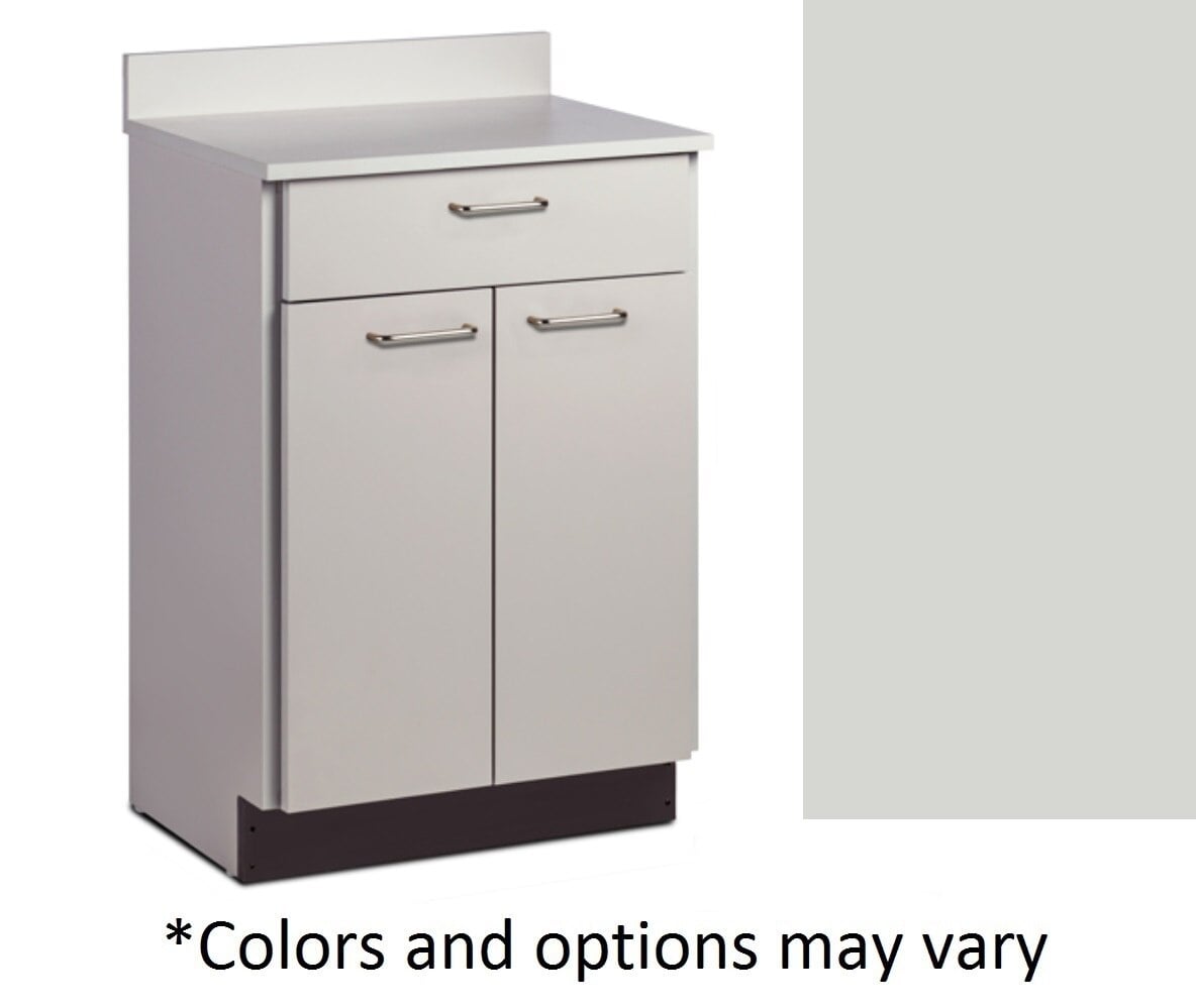 Clinton Industries Treatment Cabinet, 2-Door 1-Drawer, Gray Laminate