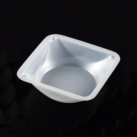 Globe Scientific Weighing Boat, Polystyrene, Anti-Static, Square, White, 100mL, 89x89x25mm, 500/Pack