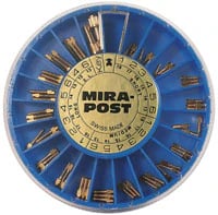 Mirapost Classic Gold Plated Screw Posts, Refill, Size L-5, 12 mm Length, 1.50 mm Diameter, 12/Pkg