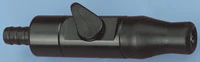 Hager Worldwide Serviceable Saliva Ejector Valve with 1/4" Swivel Tubing Adapter, Plastic, Black, 1/Pk, B10112
