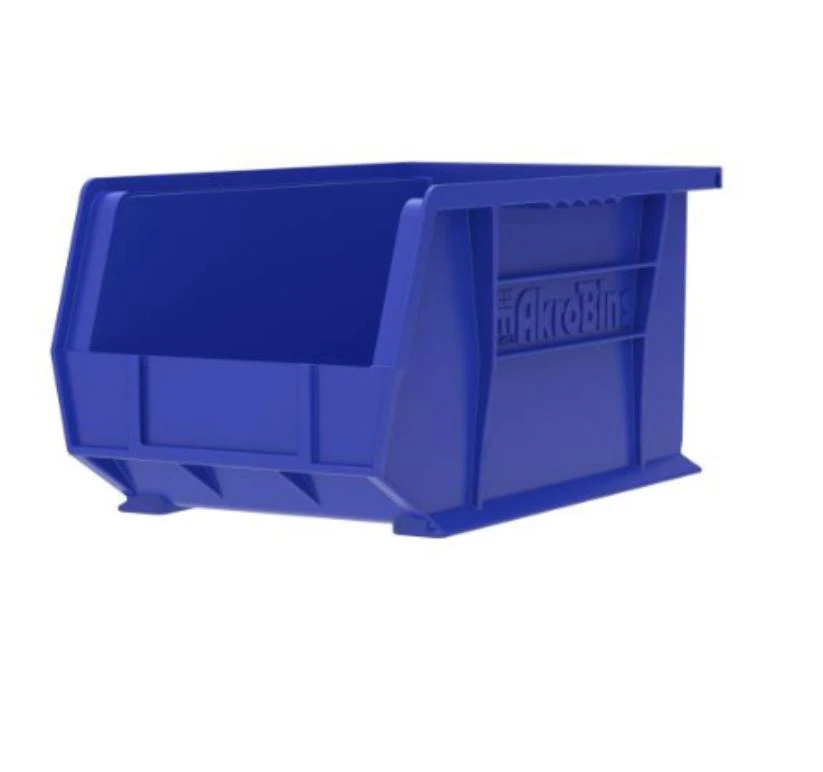 Akro-Mils AkroBins Storage Bin, Blue Polymer, with Label Holder, 10-3/4 x 8-1/4 x 7 in, 6/Case