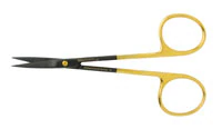 Padgett SuperCut Iris Scissors, Curved, 4-1/2", Tungsten Carbide/Ceramic Coated