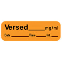 Precision Dynamics Versed Syringe Labels, 0.50" x 1.5", Orange, 600/Roll