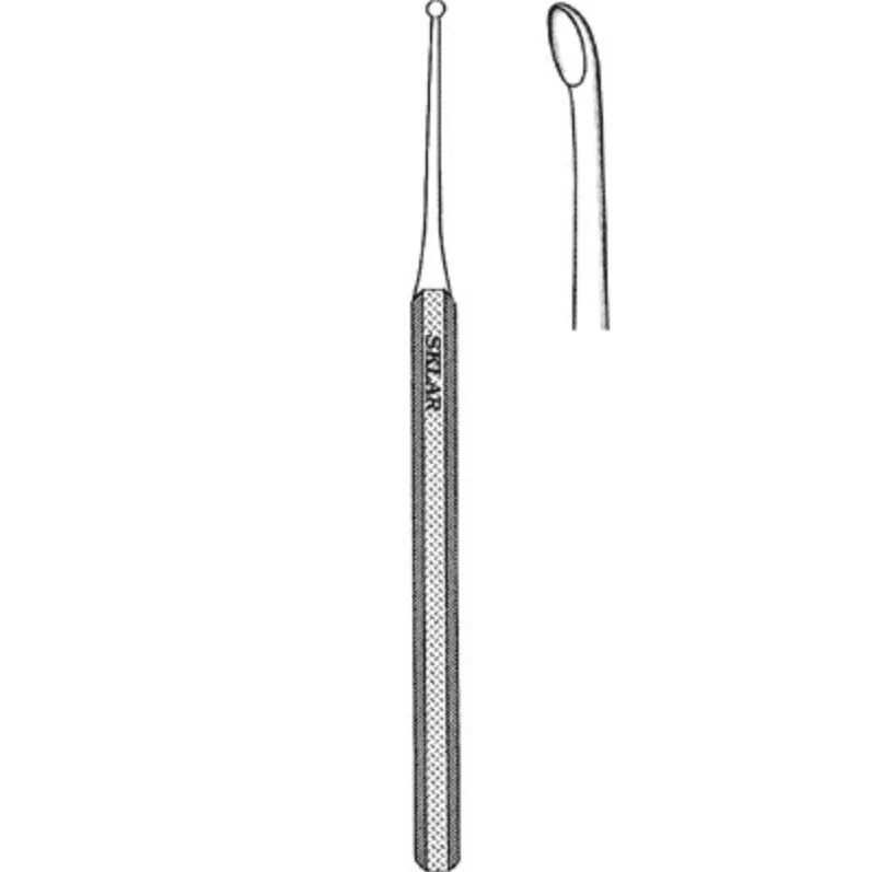 Sklar Instruments Podiatry Excavator Curette, 5" Stainless Steel, Without Hole