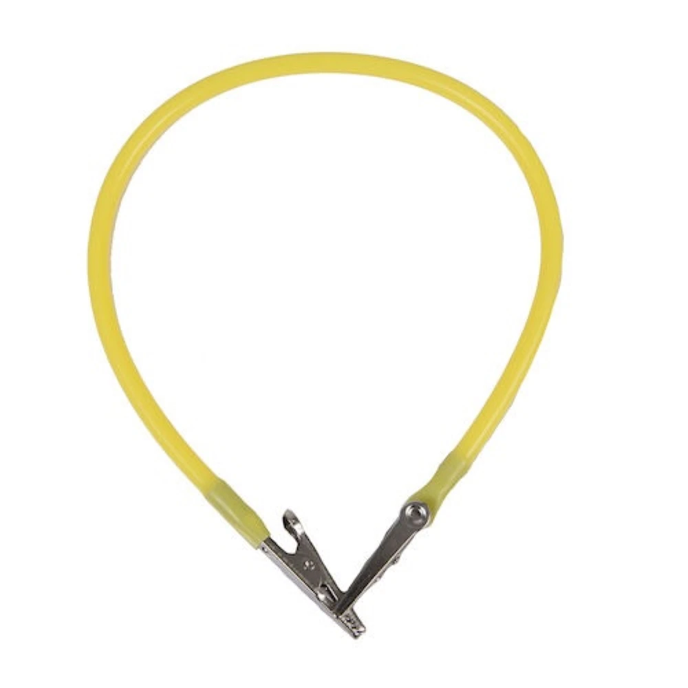 Super Bib Clip, Yellow, 14" Silicone Chain with Nickel-Plated Clips, Autoclavable, 1/Pkg, 605284