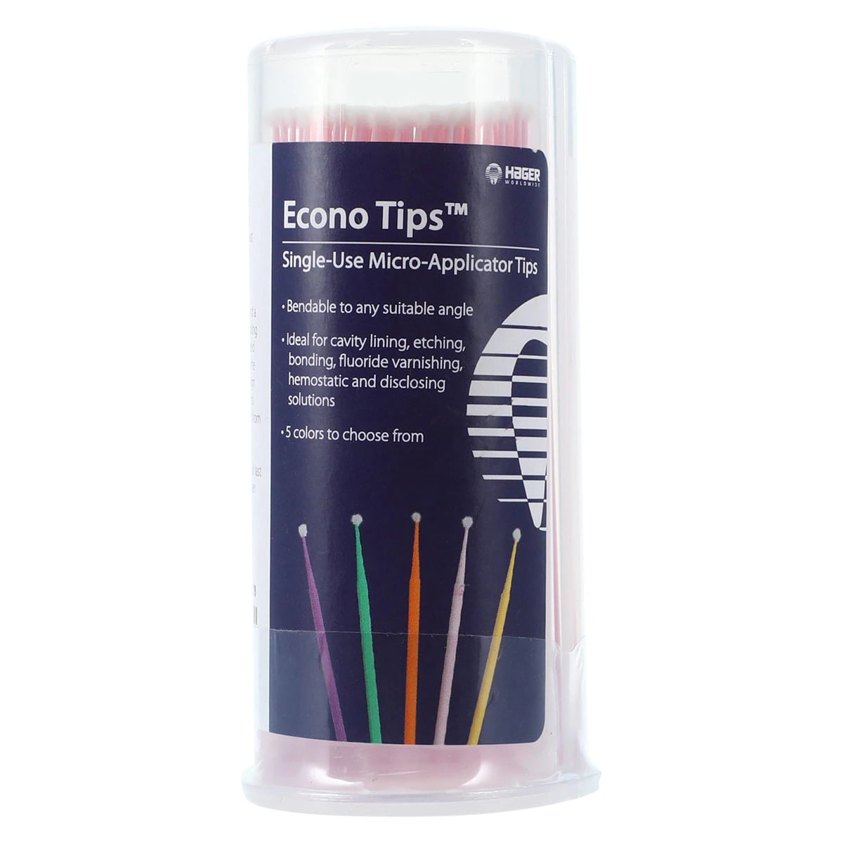 Econo-Tips Disposable Micro-Applicators, Fine, Bendable, Pink, 100/Pkg, 605154