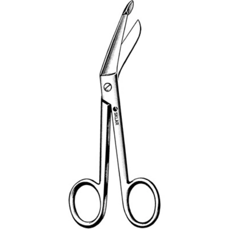 Sklar Instruments Lister Bandage Scissors, Angled 5-1/2", Stainless Steel, Non-Sterile, Reusable, Each