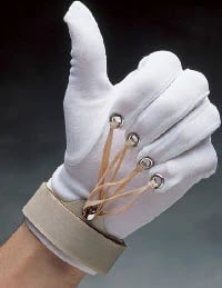 Deluxe Finger Flexion Glove, Right, Nylon, Size Large/X-Large (3.5-4.5")