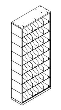 Datum Filing Systems ThinStack File Tier, 36" Letter Size, Each