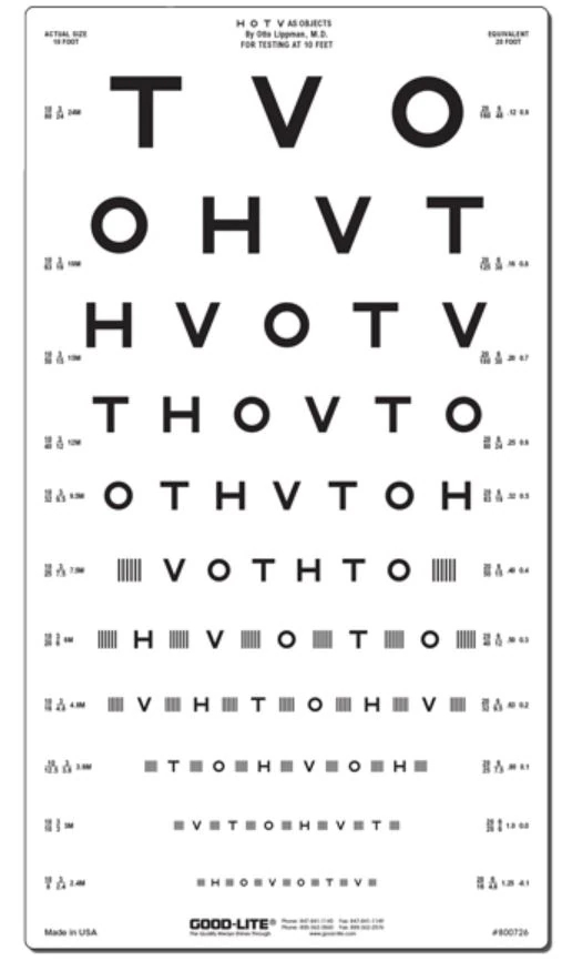 Good-Lite HOTV Distance Chart, Crowded, Each
