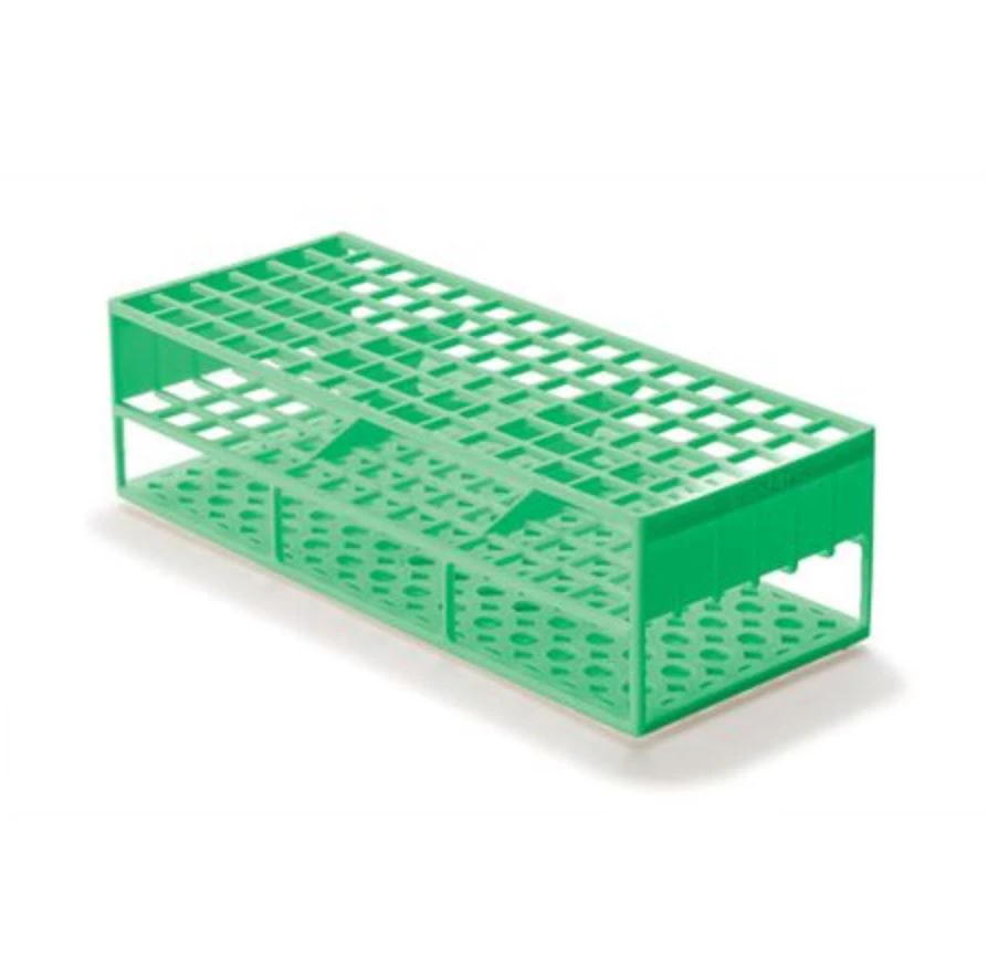 Marketlab Tube Rack, Acetal Resin, 13mm, 90-Place, Green, 2/Package