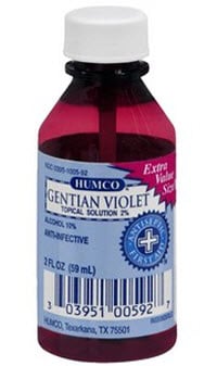 Humco Gentian Violet Stain 2%, 2 oz Bottle, 12/Case