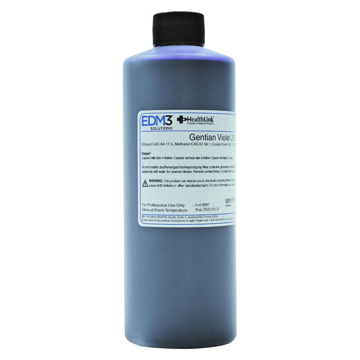 Gentian Violet Stain 2% Solution, 16 oz Bottle