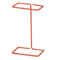 Bel-Art Poxygrid Biohazard Bag Holder, 3-5/8x5x8-1/2", Orange Epoxy-Coated Wire, Autoclavable, Reusable