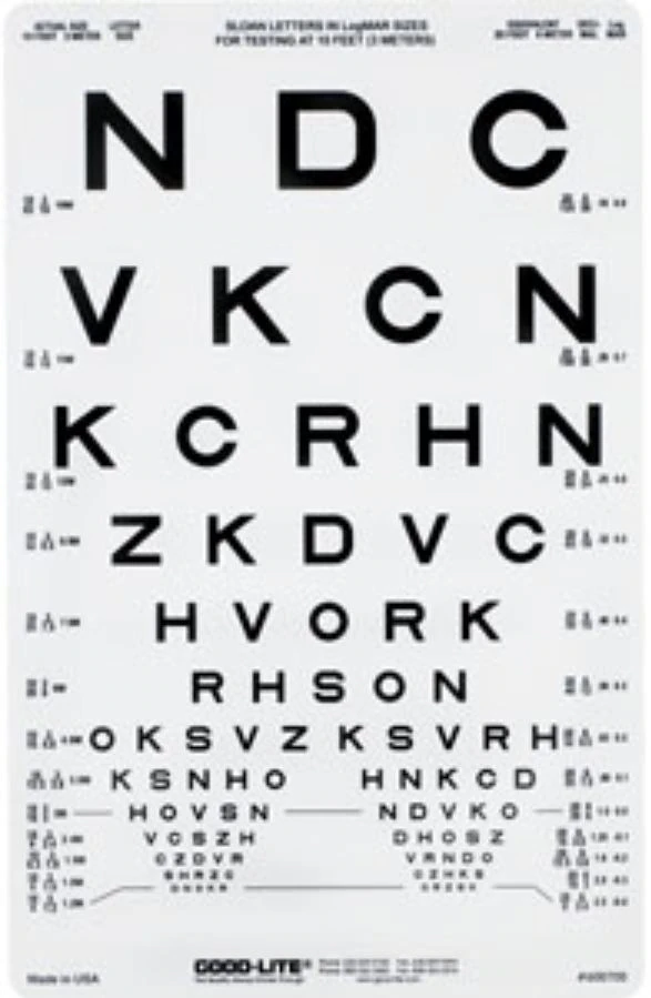 Good-Lite Chart Distance Proportion Spc, 10' Testing Distance