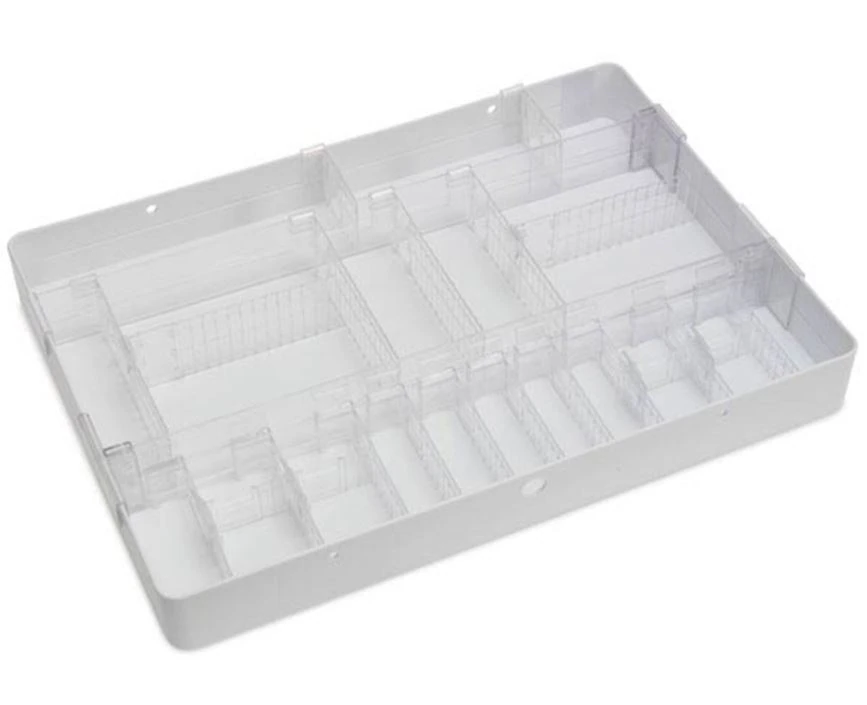 Marketlab Medication Tray Organizer, White/Clear Plastic, Each