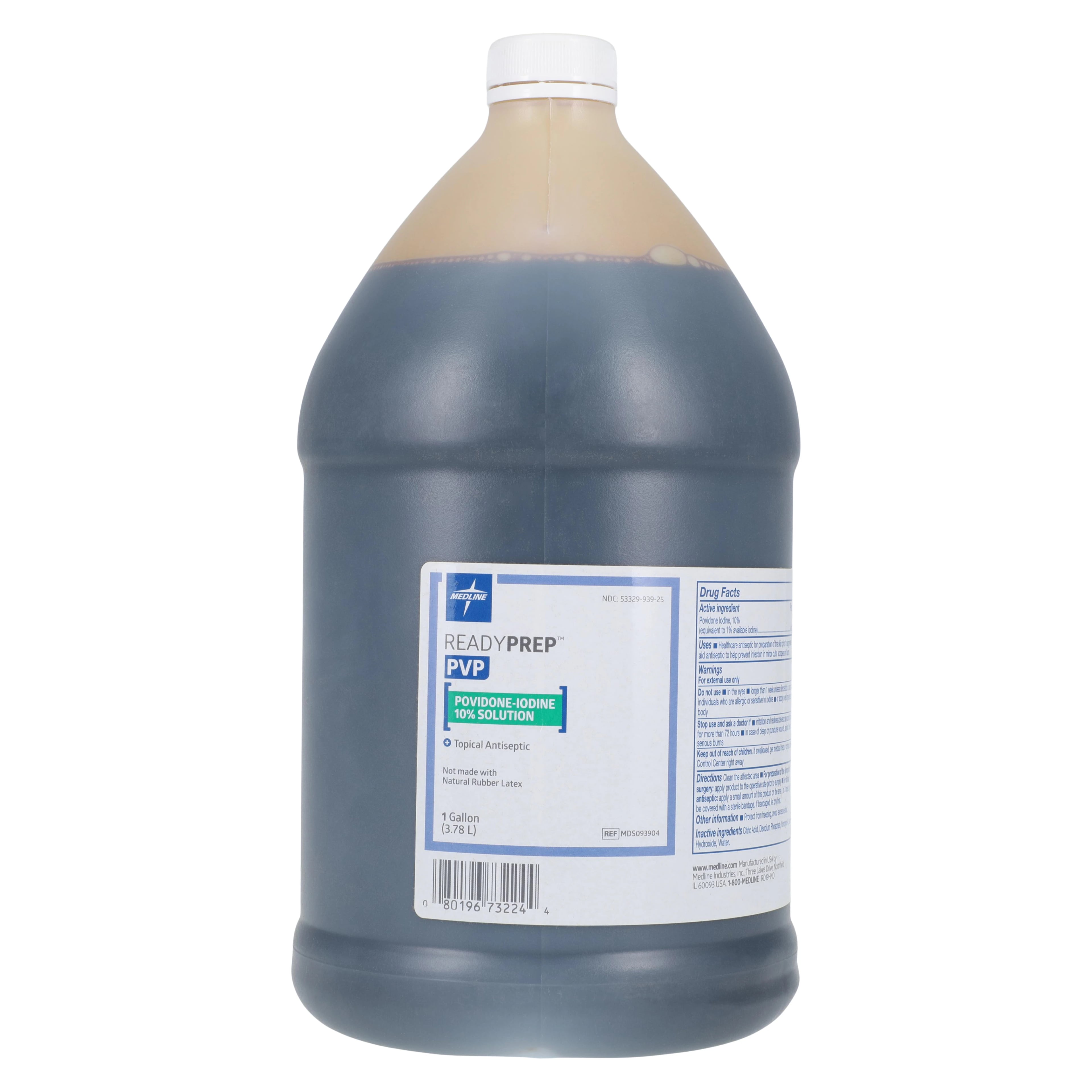 Povidone Iodine Prep Solution, 10% w/v, 1% Available Iodine, 1 Gallon, 4/Case