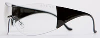 Roma Safety Eyewear, Clear Lens, Black Frame