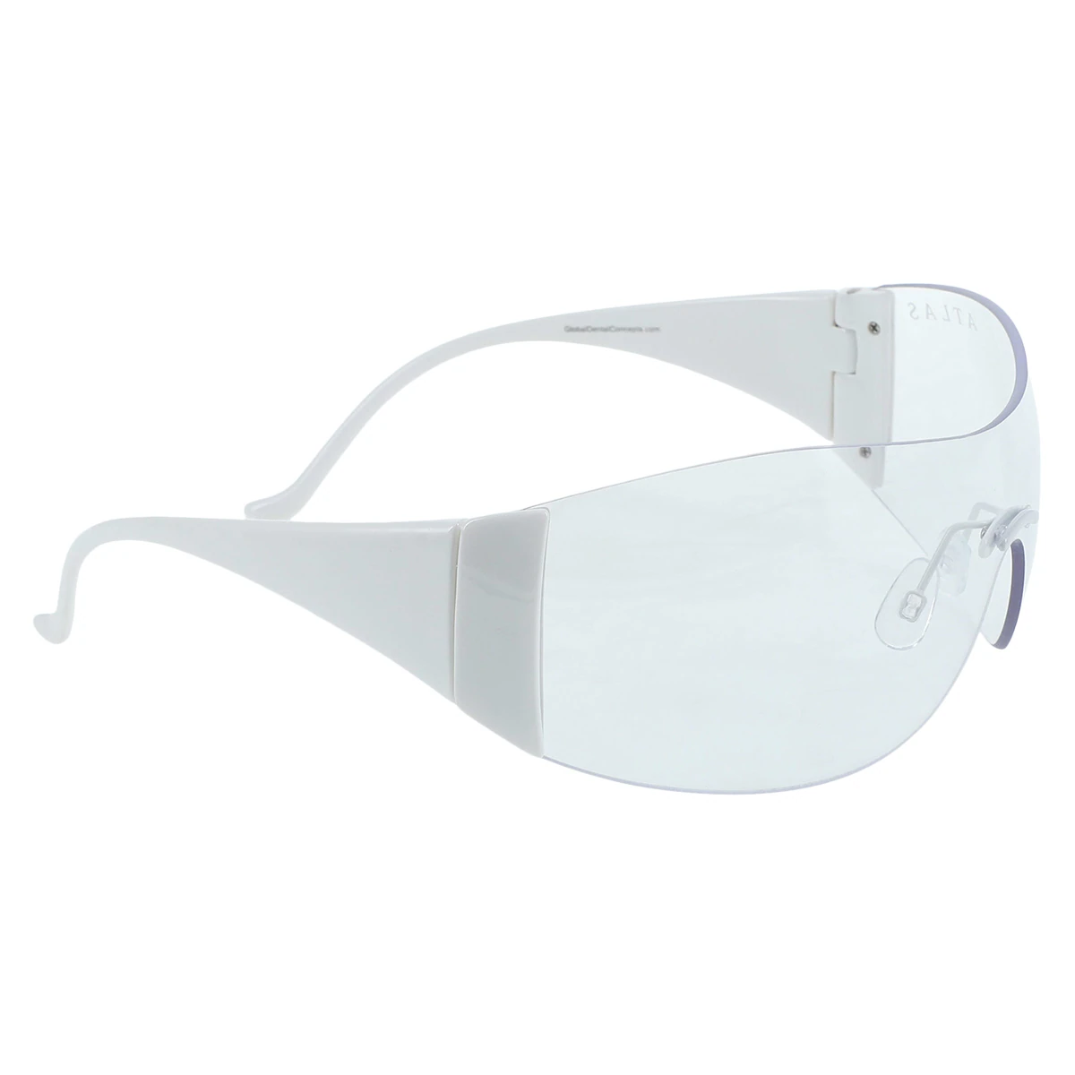 Roma Eyewear Clear Lens, White Frame, Each